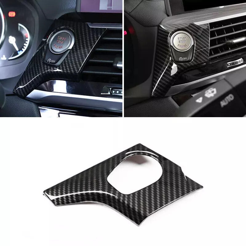 Passend für BMW X3 X4 Start Stop Blende Rahmen Zierblende Carbon