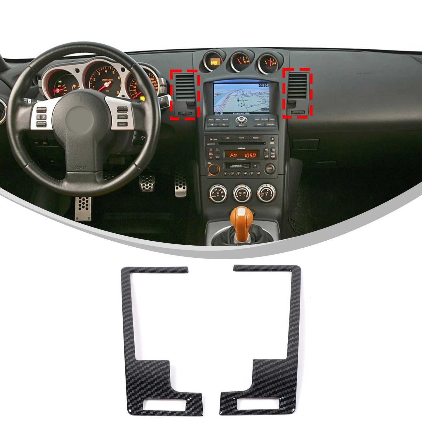 Passend für Nissan 350Z 2003-2009 Lueftung Blende