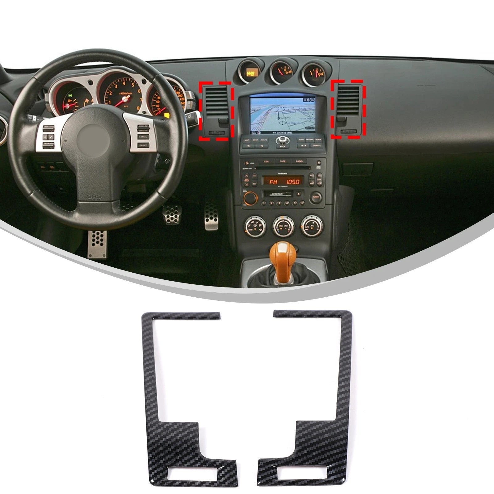 Passend für Nissan 350Z 2003-2009 Lueftung Blende