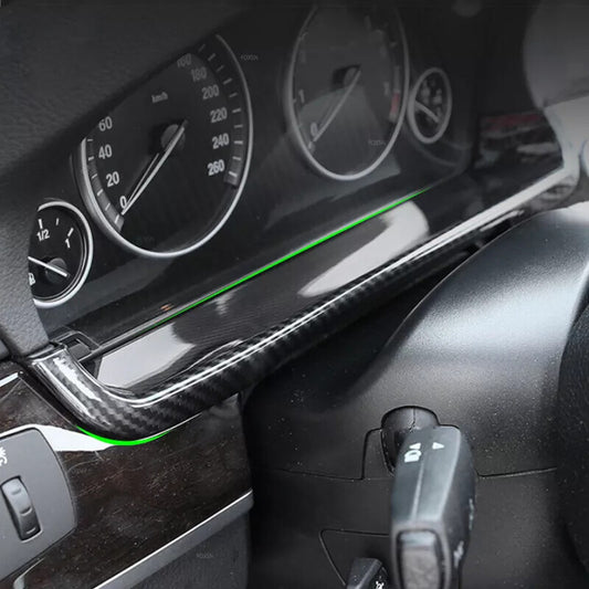 Passend für BMW 5 Tacho Cockpit Blende Rahmen Zierblende Carbon