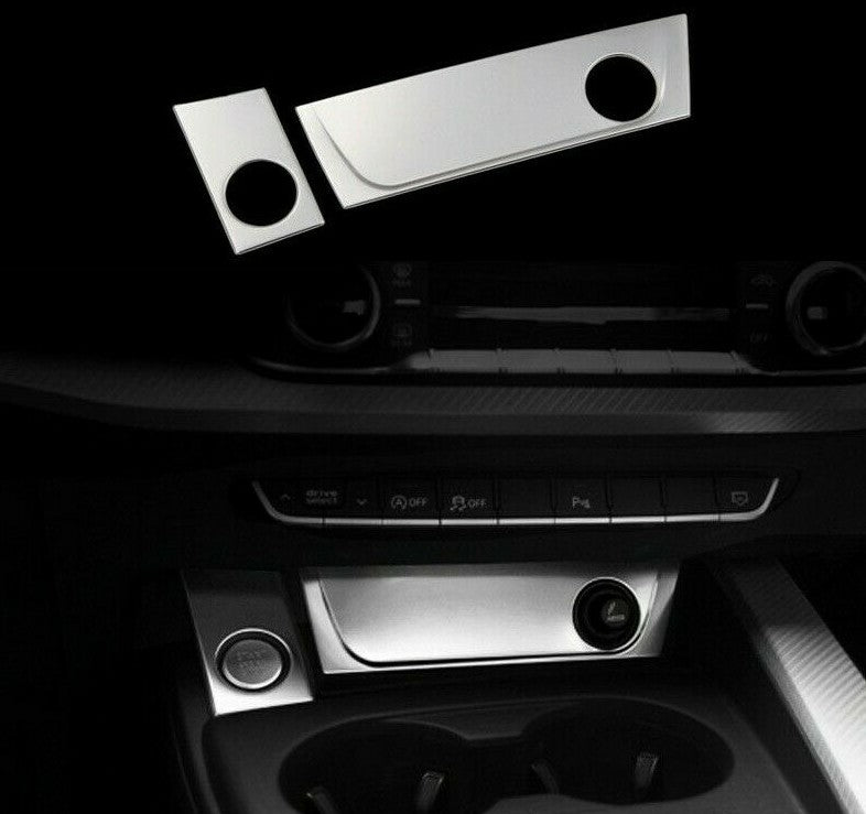 Passend für 2 Teile Edelstahl Passend Für Audi A4 B9 A5 F53 Mittelkonsole Blende Rahmen