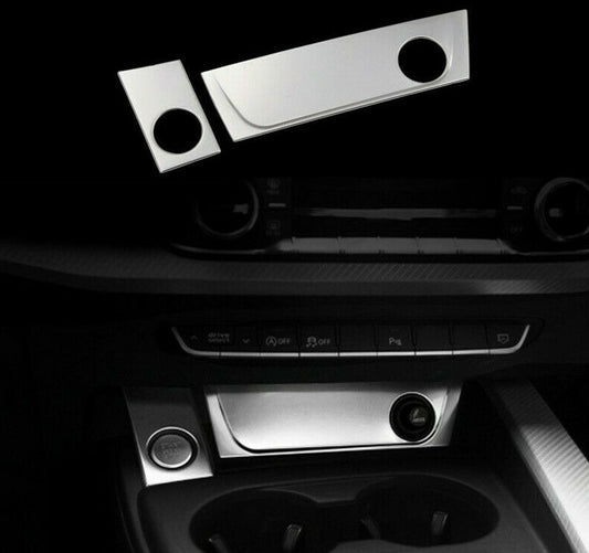 Passend für 2 Teile Edelstahl Passend Für Audi A4 B9 A5 F53 Mittelkonsole Blende Rahmen