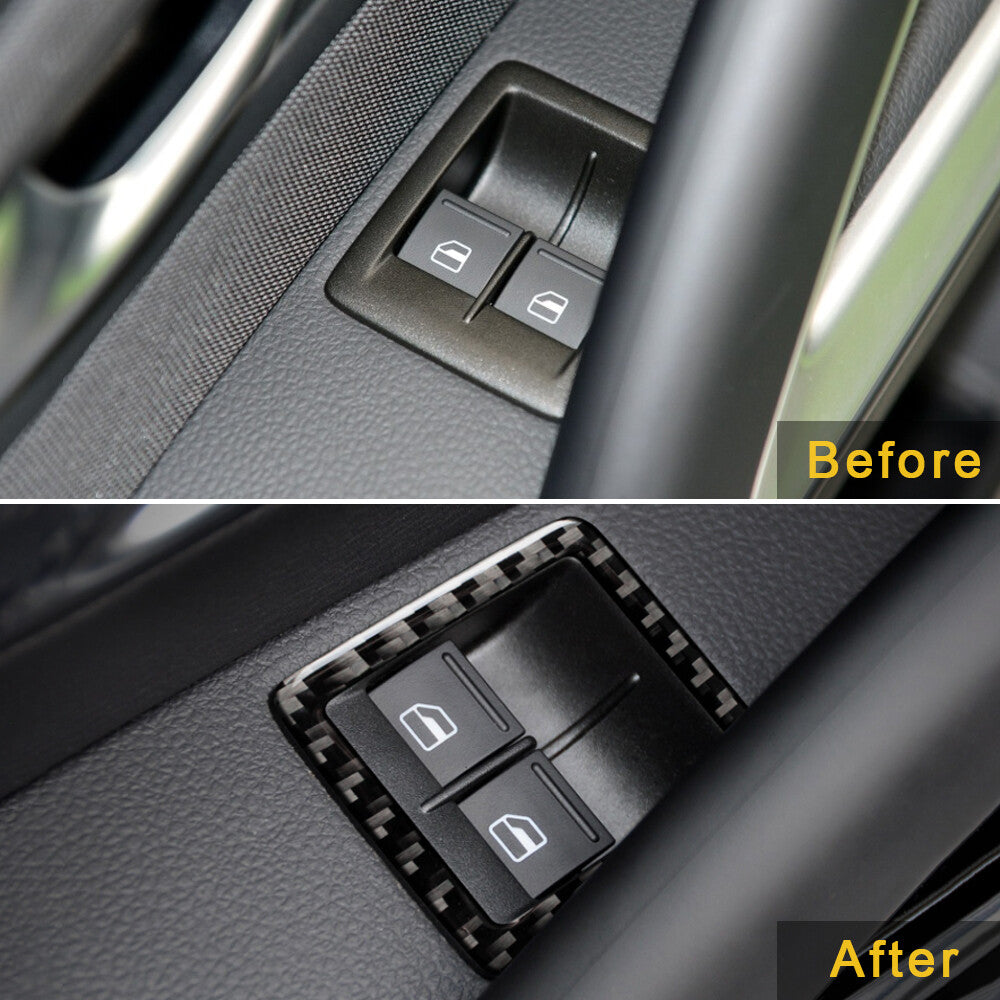 Passend für VW Scirocco MK3 Fensterheber Blenden Abdeckung Rahmen Carbon