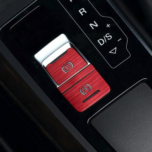 Passend für Audi A6 C7 2012-2018 Handbremse Edelstahl Blende Zierblende Rot