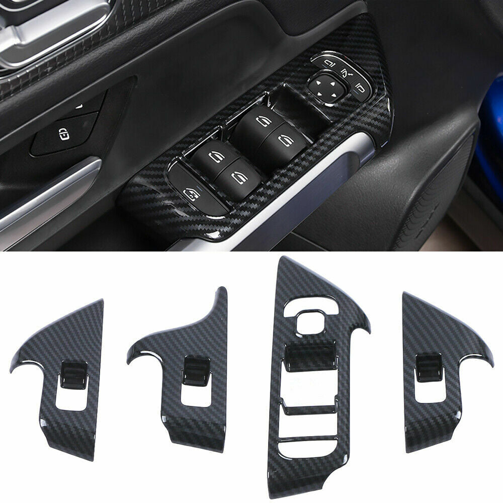 Passend für Mercedes-Benz GLA Fensterheber Blende Rahmen Tuning Carbon