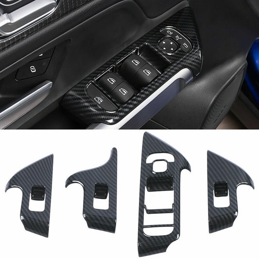Passend für Mercedes-Benz GLA Fensterheber Blende Rahmen Tuning Carbon