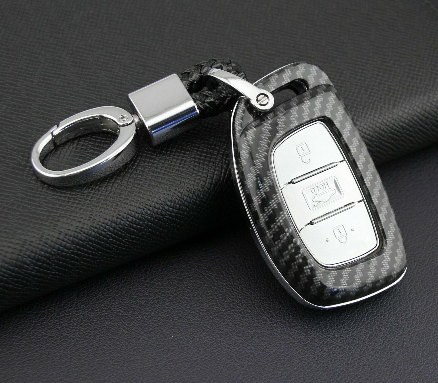 Passend für Hyundai Tucson Elantra Sonata Carbon Schlüssel Cover Hülle