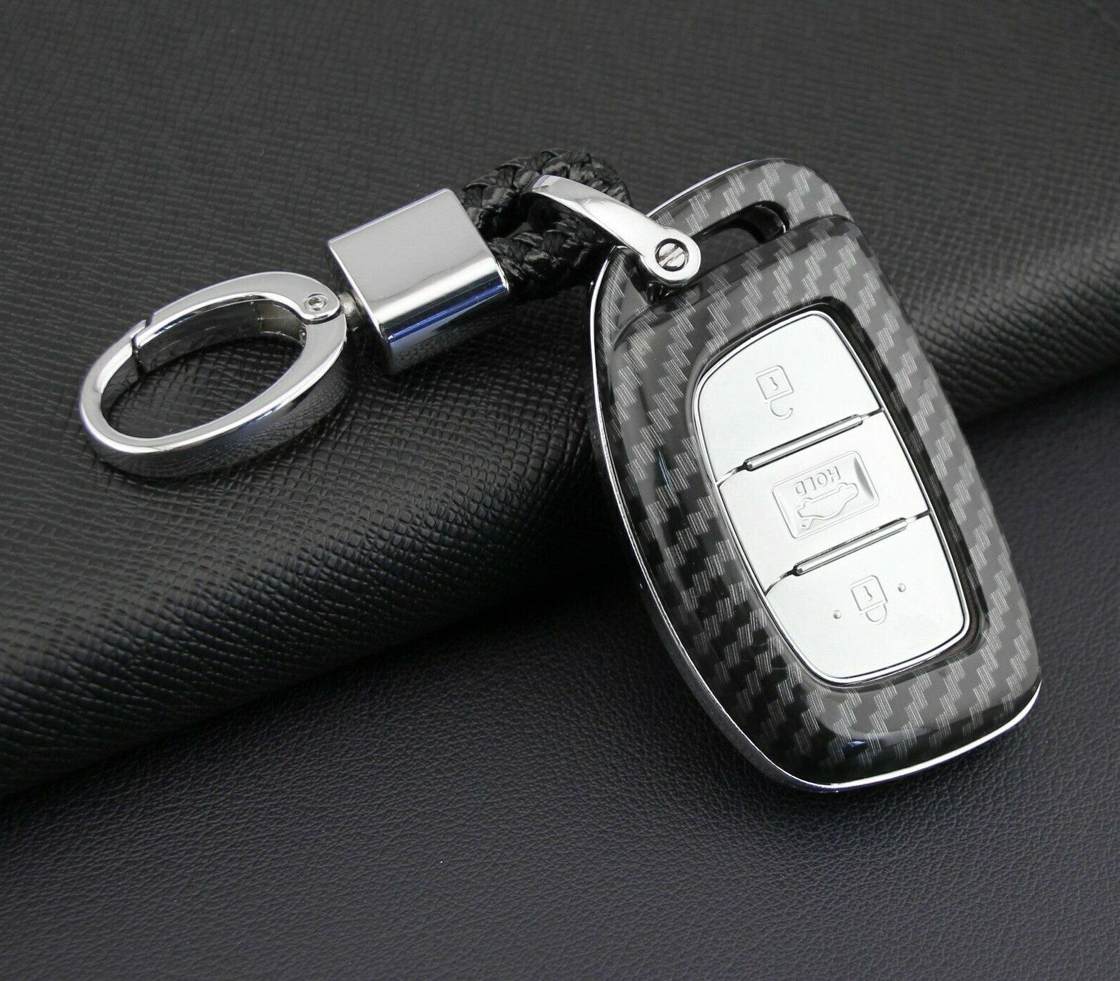 Passend für Hyundai Tucson Elantra Sonata Carbon Schlüssel Cover Hülle