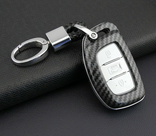 Passend für Hyundai Tucson Elantra Sonata Carbon Schlüssel Cover Hülle