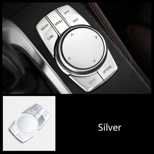 Passend für BMW 5 G30 G38 2018-21 Multimedia Blenden Abdeckungen Rahmen Silver