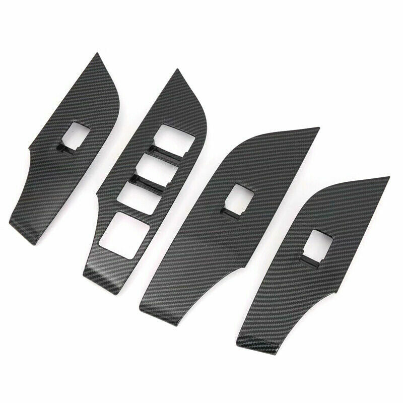 Passend für Toyota Rav4 Fensterheber Blenden Abdeckung Zierrahmen Carbon