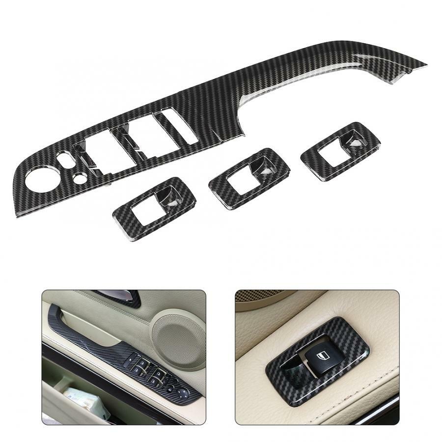 Passend für BMW 3er E90 Fensterheber Carbon Blende Rahmen Zierblenden