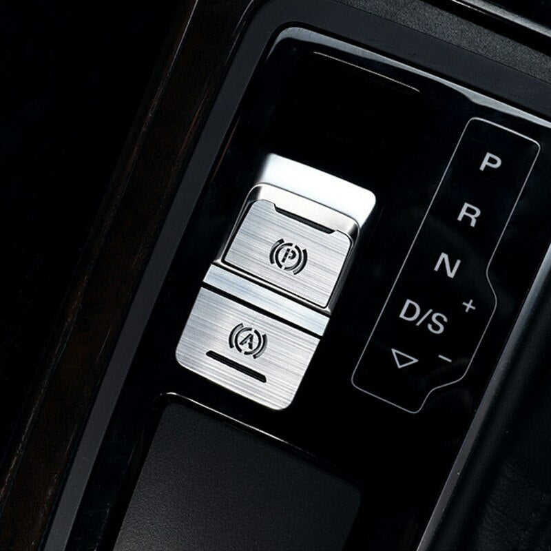 Passend für Audi A6 C7 2012-2018 Handbremse Edelstahl Blende Zierblende Silber