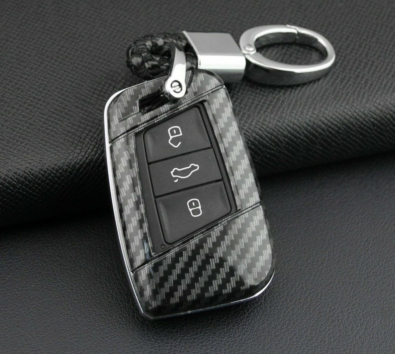 Passend für VW Passat Arteon Jetta Tiguan Carbon Schlüssel Cover Hülle