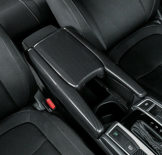 Passend für Honda Civic Carbon Mittelkonsole Aufbewahrungsbox Armlehne Blende