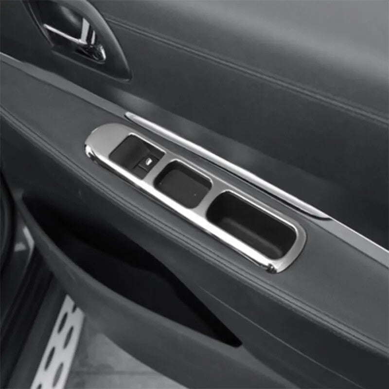 Passend für Peugeot 3008 Fensterheber Rahmen Blenden Silber Abdeckungen