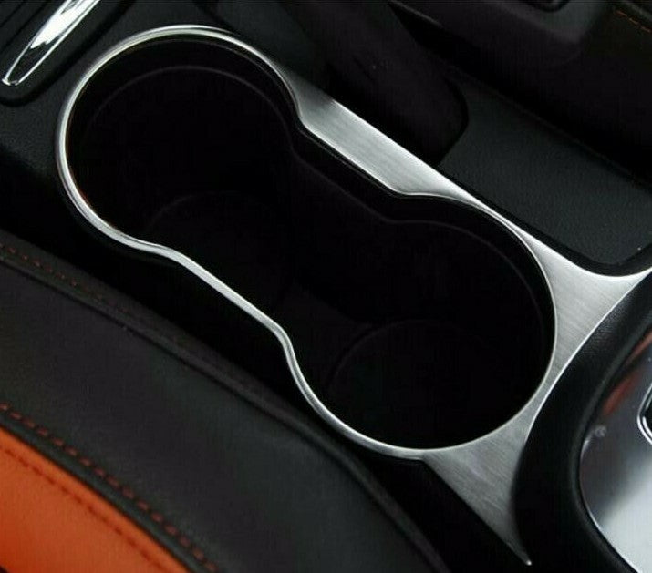 Passend für Opel Mokka Becherhalter Rahmen Chrom Edelstahl Getränkehalter Blende