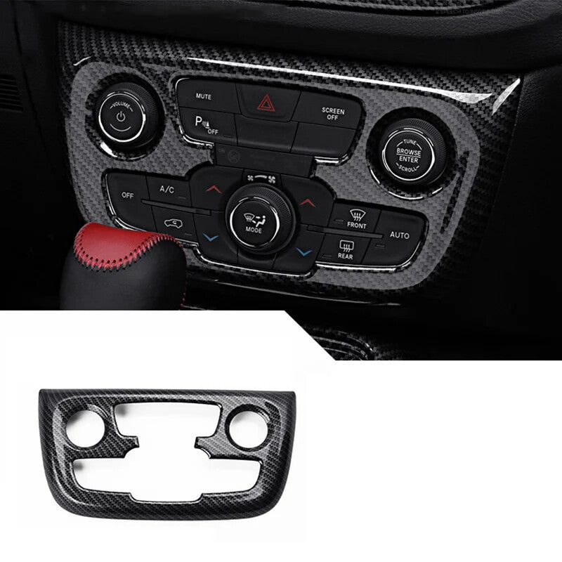 Passend für Jeep Compass Mittelkonsole Blende Rahmen Carbon Abdeckung