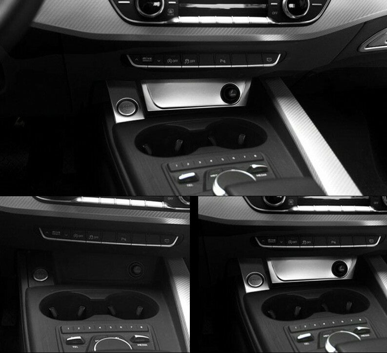 Passend für 2 Teile Edelstahl Passend Für Audi A4 B9 A5 F53 Mittelkonsole Blende Rahmen
