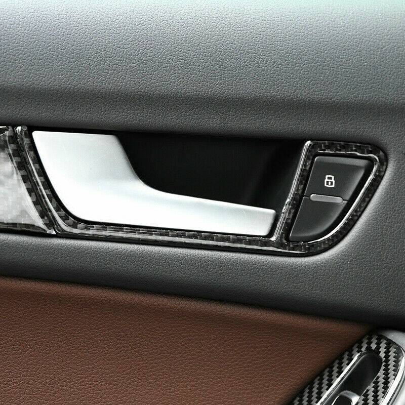 Passend für Audi A4 B8 Türgriffrahmen Blenden für Türgriffe in Carbon Optik
