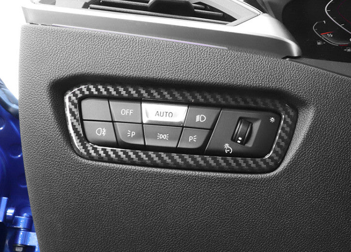 Passend für BMW 3 G20 Lichtschalter Abdeckung Blenden Rahmen Tuning Silber