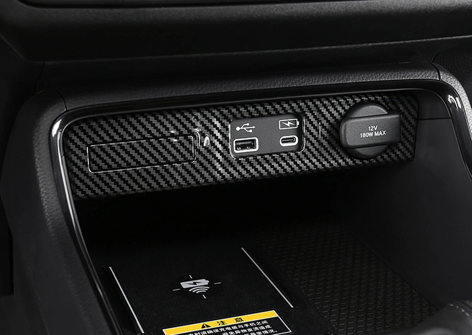 Passend für Honda Crv Cr-v Zigarettenanzünder USB Rahmen Blende Carbon