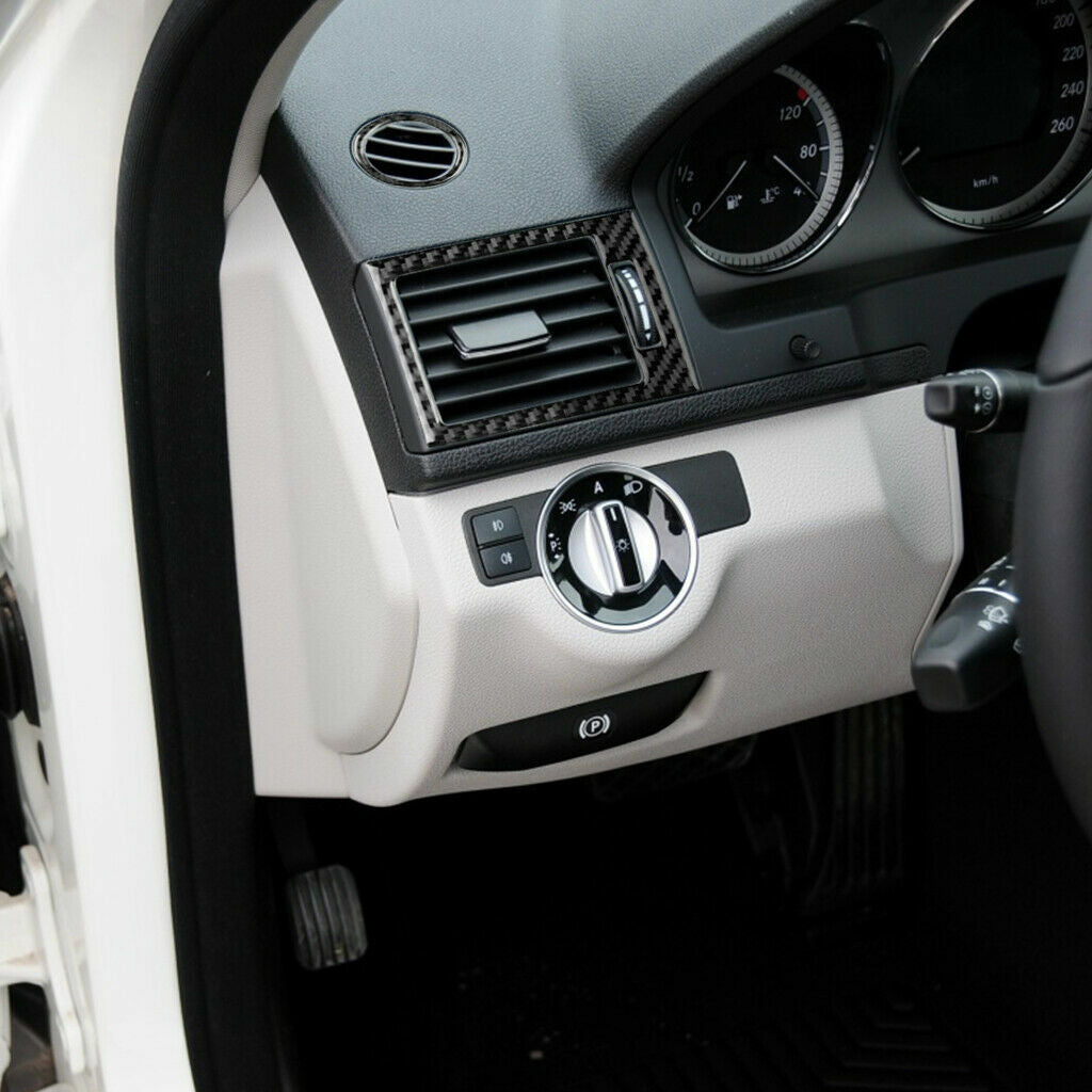 Passend für Kohlefaser Lüftung Rahmen Blenden Für Mercedes-Benz C-Klasse W204 07-10
