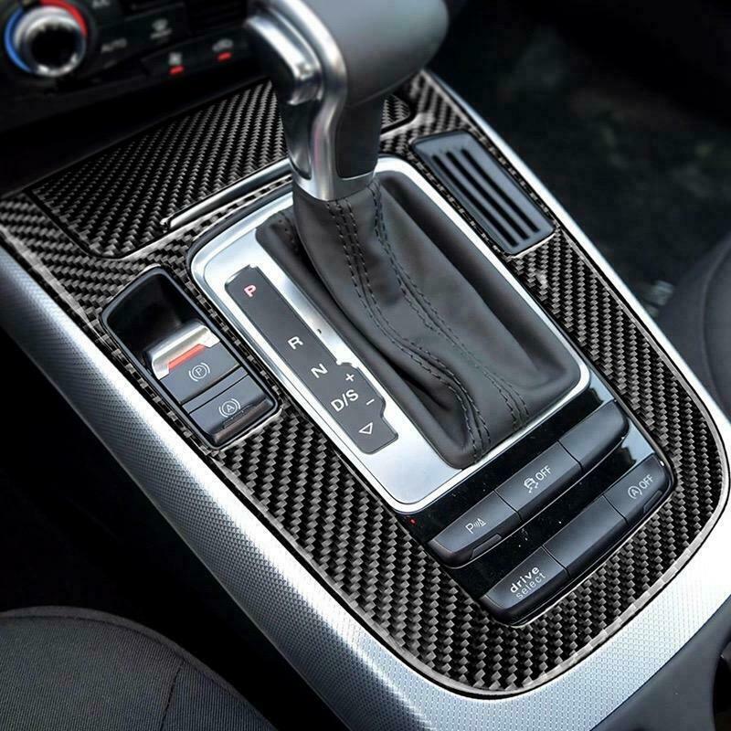 Passend für Mittelkonsole Schaltknauf Abdeckung Rahmen Passend Für Audi A4 A5 Q5 Carbon