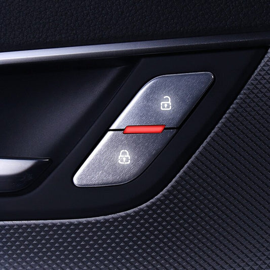 Passend für Audi A6 C8 2019-21 Tasten Tür Blenden Abdeckungen Rahmen Silber