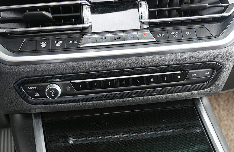Passend für BMW 3 G20 Radio Abdeckung Blenden Rahmen Tuning Carbon