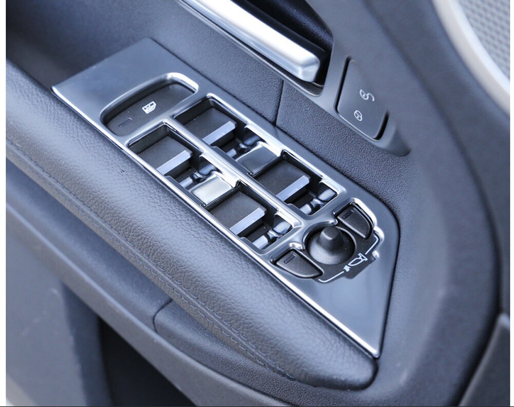 Passend für Range Rover Evoque 2012-18 Fensterheber Blenden Rahmen Silber