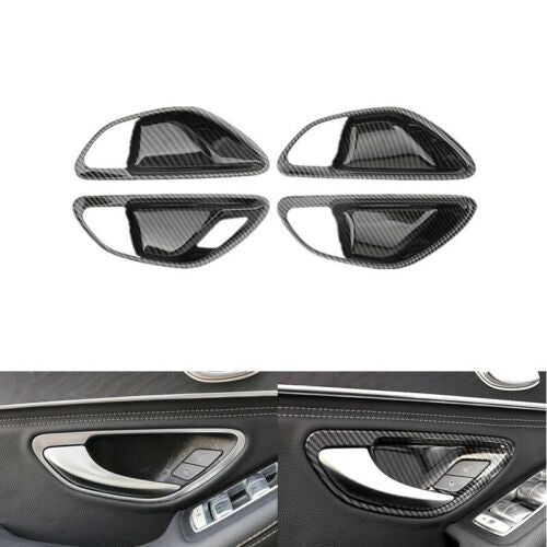 Passend für Mercedes C W205 Türgriffe Schalen Blenden Abdeckung Carbon