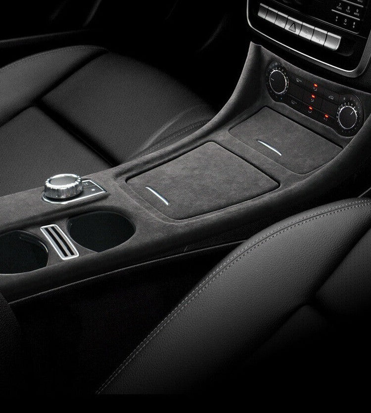 Passend für 3x Mercedes Benz A GLA CLA Mittelkonsole Wildleder Blende Zierrahmen