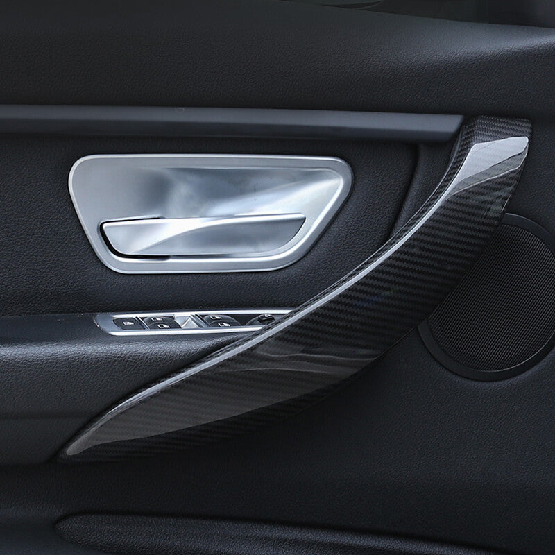 Passend für BMW 3 Serie F30 F31 F34 Türgriff Blenden Zierblenden in Carbon Optik