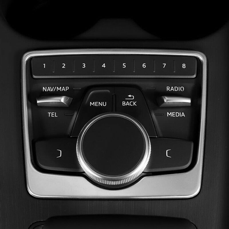Passend für Audi A4 B9 Multimedia Rahmen Blende aus Edelstahl Zierrahmen
