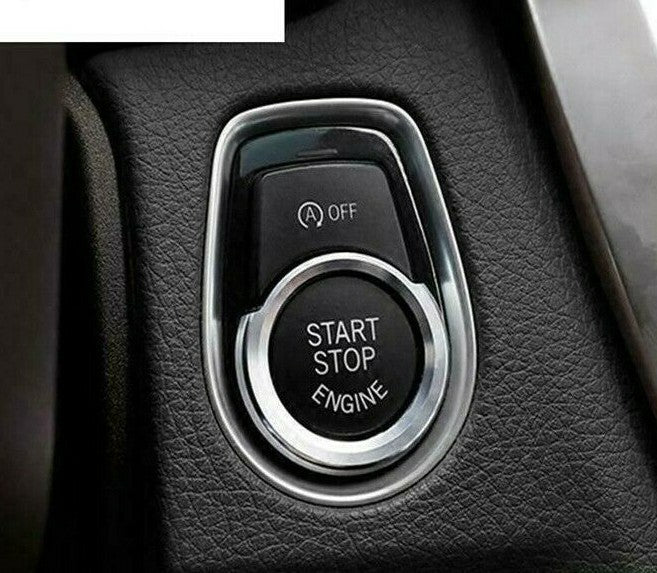 Passend für BMW 1 2 3 F20 F21 F30 X1 F48 Start Stopp Ring Blende Rahmen Silber