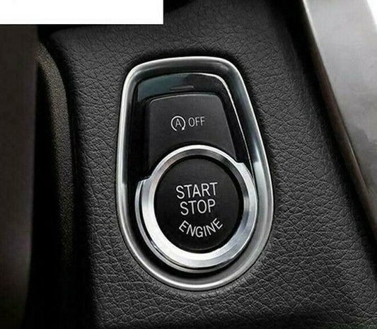 Passend für BMW 1 2 3 F20 F21 F30 X1 F48 Start Stopp Ring Blende Rahmen Silber