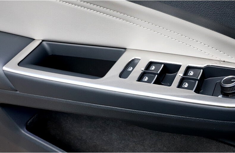 Passend für VW Golf 8 MK8 Fensterheber Blenden Abdeckung Rahmen Silber