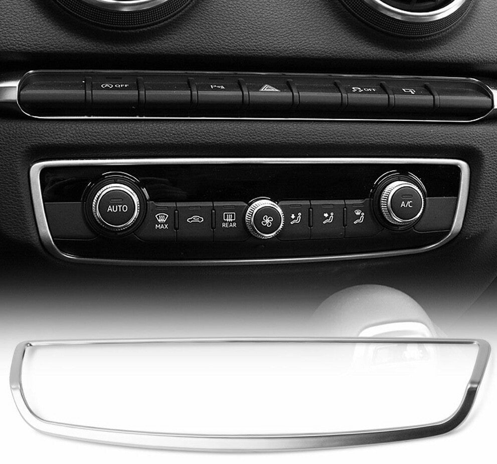 Passend für Audi A3 8V Schutz Radio Klima Rahmen Blenden Edelstahl Zierrahmen