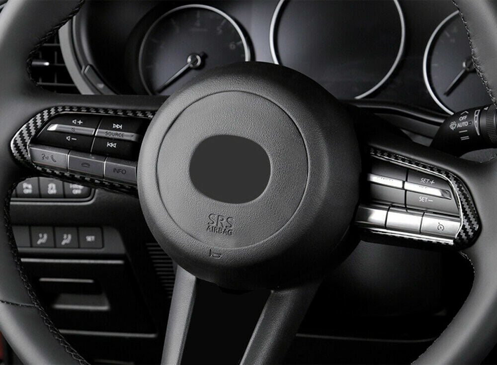Passend für Mazda CX30 Lenkrad Carbon Blenden Abdeckung Zierrahmen Carbon