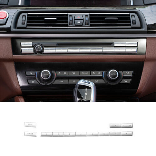 Passend für BMW 5 7 er Radio Tasten Blenden Abdeckung Silber
