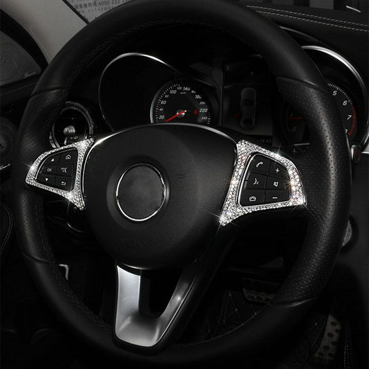 Passend für Mercedes A B C E GLK GLA CLA Strass Glitzer Lenkrad Tasten Blende
