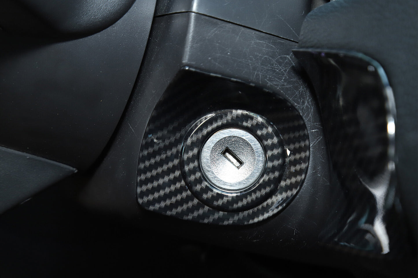 Passend für Ford Mustang Zündung Blenden Abdeckung Rahmen Carbon