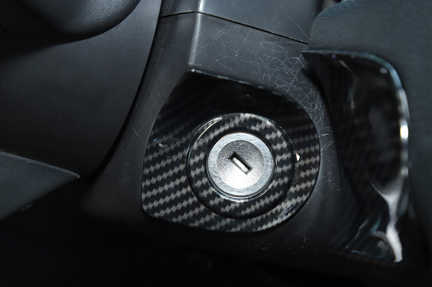 Passend für Ford Mustang Zündung Blenden Abdeckung Rahmen Carbon