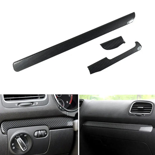 Passend für VW Golf 6 Armaturenbrett Mittelkonsole Blenden Carbon Abdeckungen