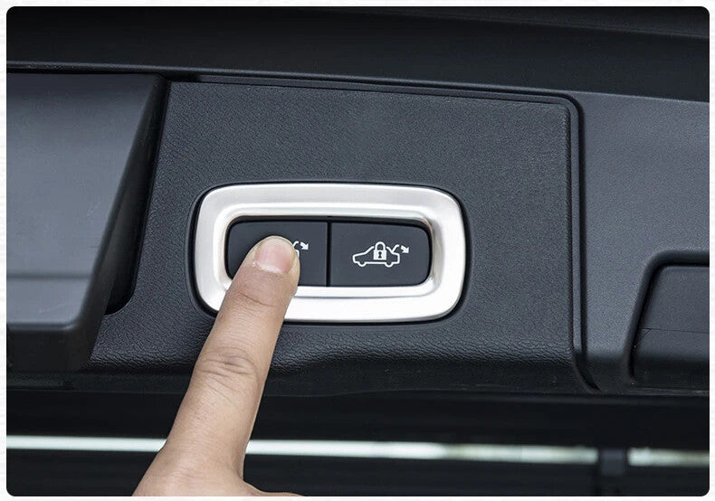 Passend für Volvo XC 60 Kofferraum Taste Rahmen Silber aus Edelstahl Blende