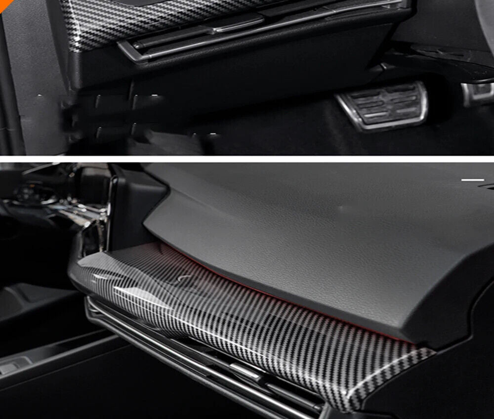 Passend für VW Golf 8 Armaturenbrett Blenden Carbon Mittelkonsole