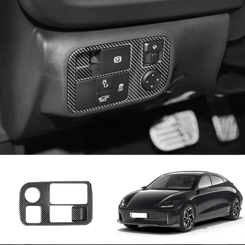Passend für Hyundai Ioniq 6 Lichtschalter Rahmen Blende Carbon
