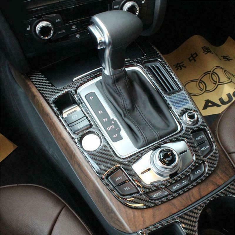 Passend für Mittelkonsole Schaltknauf Blende Abdeckung Passend Für Audi A4 A5 Q5 Carbon