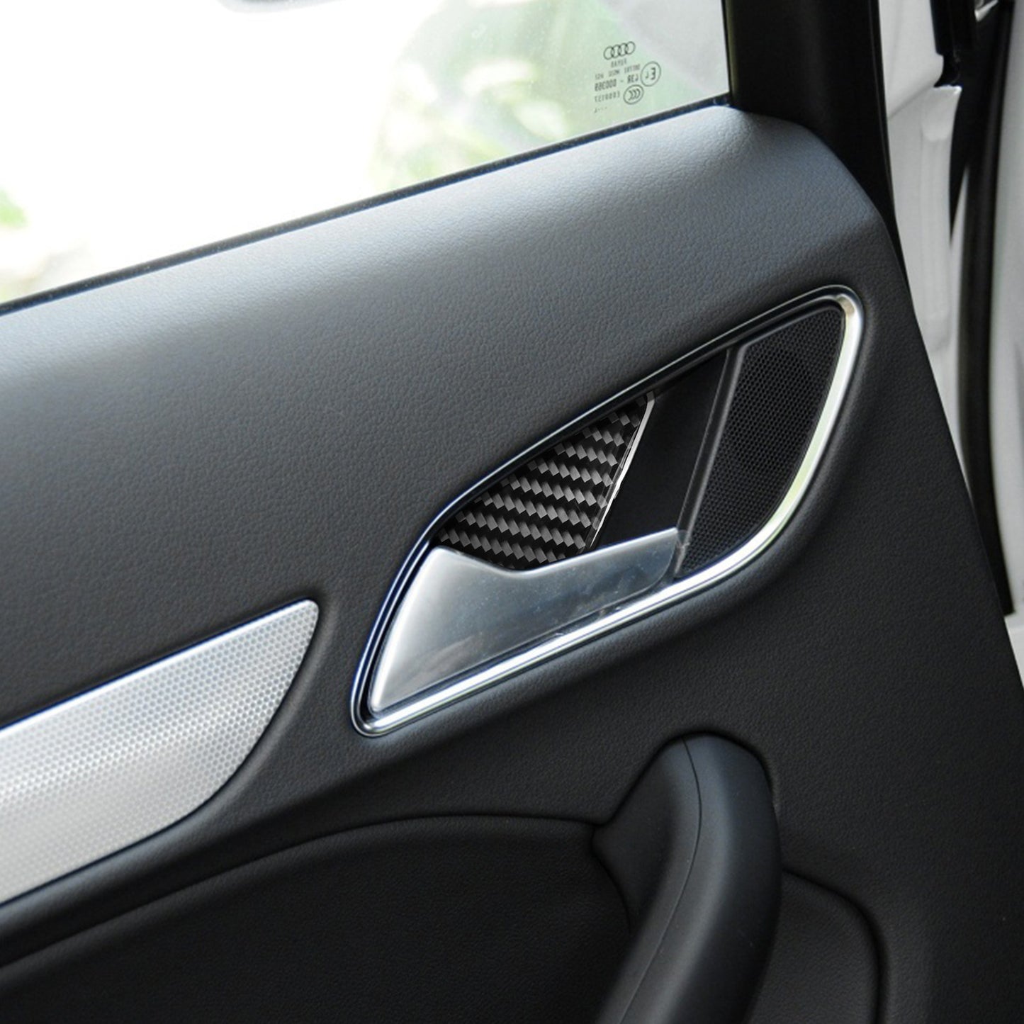Passend für Audi Q3 2013-18 Türgriff Blende Abdeckung Rahmen Carbon